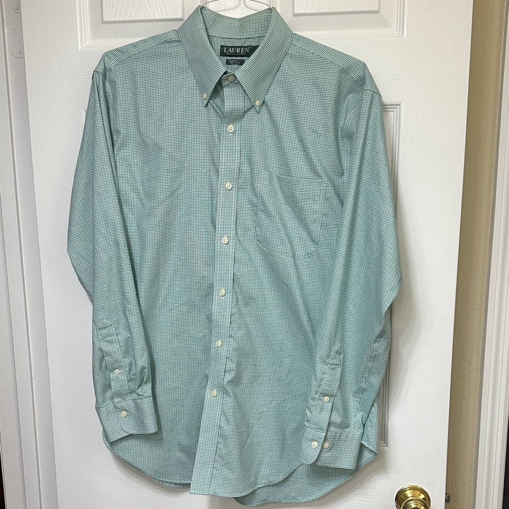 Polo by Ralph Lauren Green Checkered Dress Shirt
